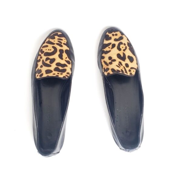 Franco Sarto Shoes - Slip On Leather Leopard Loafers 7.5 - Picture 3 of 9